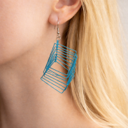 KOLCZYKI METALOWE WISZĄCE 