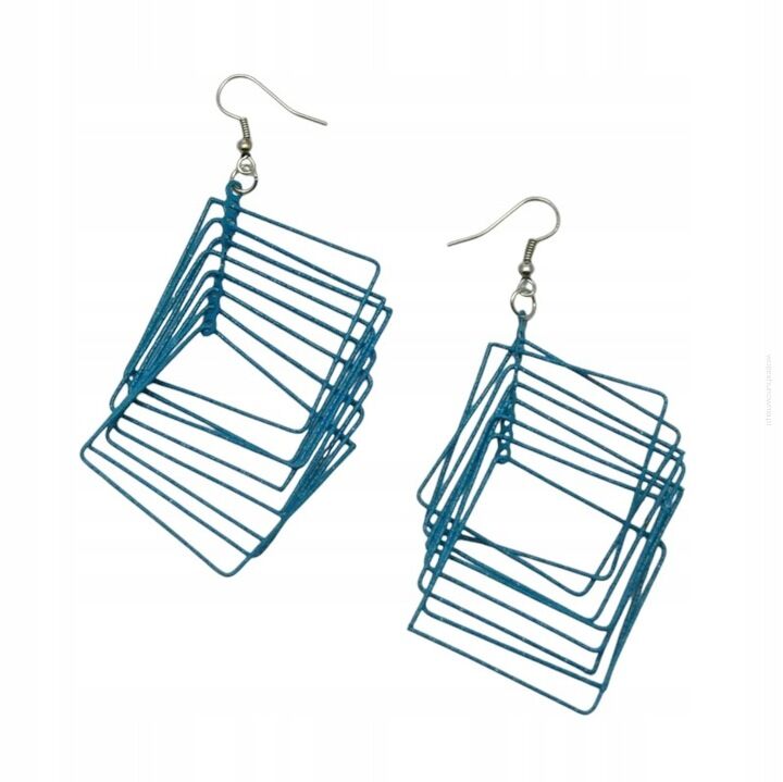 KOLCZYKI METALOWE WISZĄCE 