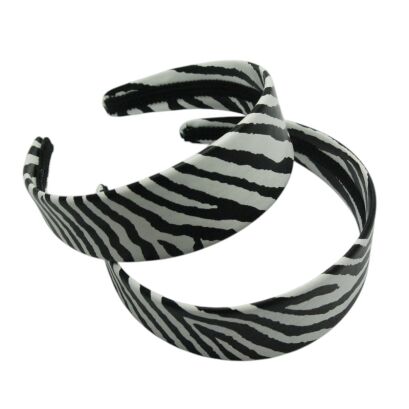OPASKI DO WŁOSÓW SZEROKIE "ZEBRY" 4 SZTUKI                                       (7431-2 SAH)