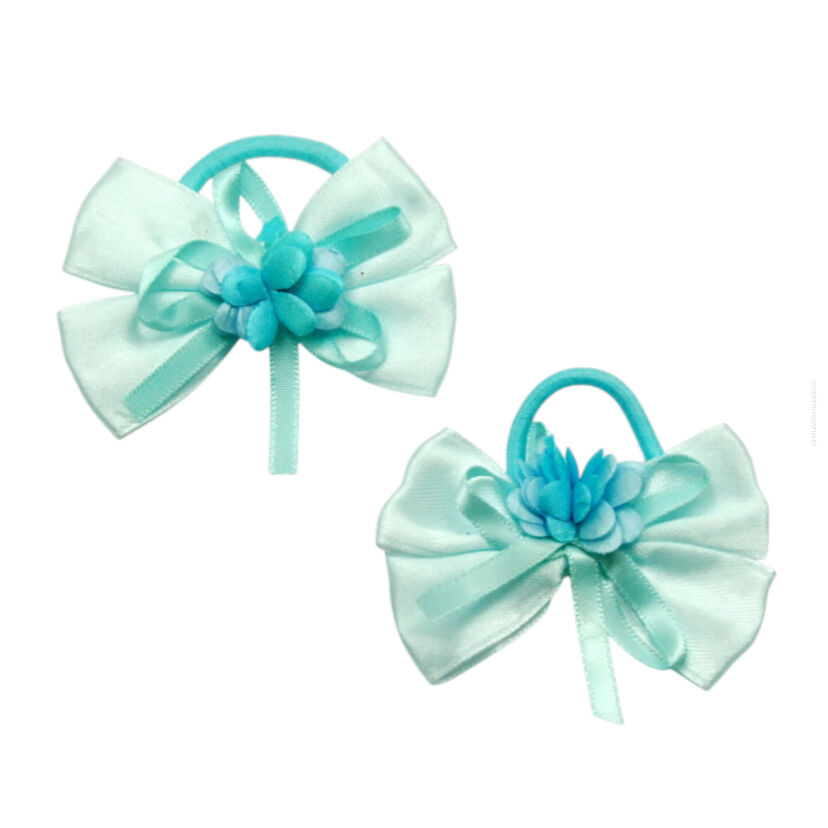 GUMKI DO WŁOSÓW Z BŁĘKITNĄ KOKARDKĄ 2 SZTUKI                                           (6860 SAH)