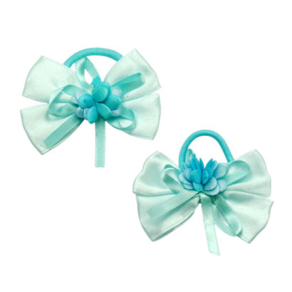 GUMKI DO WŁOSÓW Z BŁĘKITNĄ KOKARDKĄ 2 SZTUKI                                           (6860 SAH)