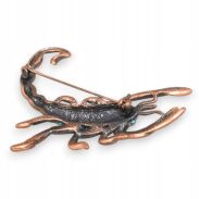 BROSZKA OZDOBNA METALOWA W KSZTAŁCIE SKORPIONA                                   (9829-1 SA) - 2