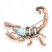 BROSZKA OZDOBNA METALOWA W KSZTAŁCIE SKORPIONA                                   (9829-1 SA) - 3