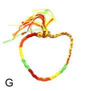 BRANSOLETKI NA SZNURKU Z KORALIKAMI 7 SZTUK                                             1814-2 AS - 8