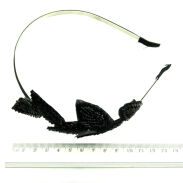 OPASKI DO WŁOSÓW OZDOBNE Z CZARNYMI  LISTKAMI (2 SZTUKI)                                                                          0028-506 - 3