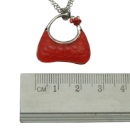 NASZYJNK DAMSKI / ŁAŃCUSZEK Z CZERWONĄ ZAWIESZKĄ                                                                      0611-597 A/S - 2