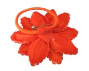 BROSZKA / GUMKA DO WŁOSÓW KWIAT Z CEKINAMI POMARAŃCZOWA (2-4812/3 ASM) - 2