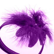 OPASKA/ FASCYNATOR DO WŁOSÓW FIOLETOWA Z PIÓRAMI                                                      (OPFA-2 SAH) - 2