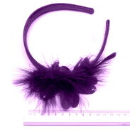 OPASKA/ FASCYNATOR DO WŁOSÓW FIOLETOWA Z PIÓRAMI                                                      (OPFA-2 SAH) - 4