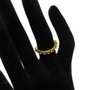 PIERŚCIONEK / OBRĄCZKA Z CYRKONIAMI                                                                (0617-539) - 2