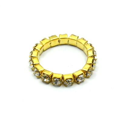 PIERŚCIONEK / OBRĄCZKA Z CYRKONIAMI                                                                (0617-539)