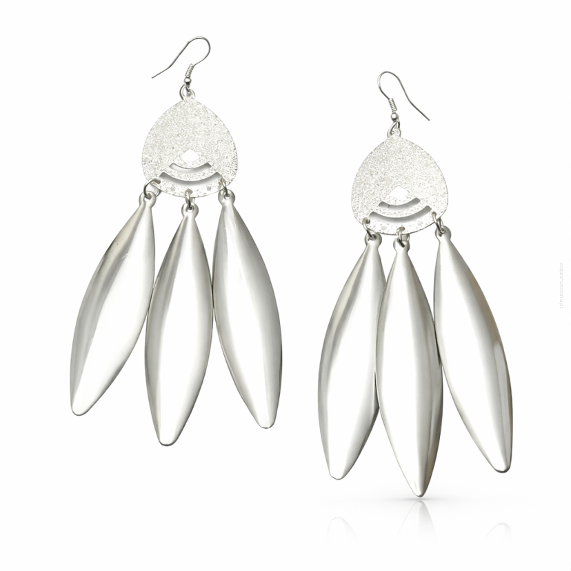 KOLCZYKI METALOWE WISZĄCE BLASZKI                                                                (0611-634 SA)