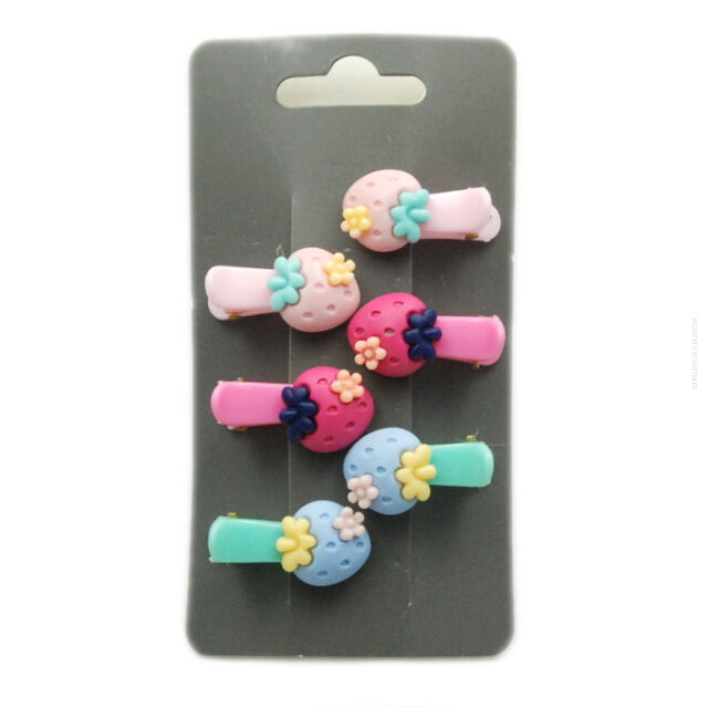 SPINKI DO WŁOSÓW DZIECIĘCE TRUSKAWKI 6 SZTUK (0317-591)