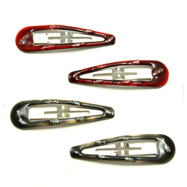 PYKI / SPINKI DO WŁOSÓW  DUŻE OBLANE PLASTIKIEM 4 SZTUKI                                           (5547 SA)