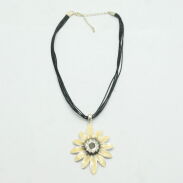 WISIOR / NASZYJNIK NA SZNURECZKACH Z ZAWIESZKĄ- KWIATEM                                                    (2298-2 SAM) - 4