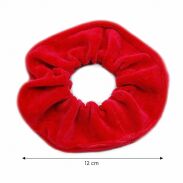 GUMKA DO WŁOSÓW WELUR SCRUNCHIE MALINOWA PRODUKT POLSKI (0103-MA SAH) - 3