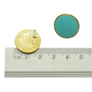 KOLCZYKI  OKRĄGŁE NIEBIESKIE EMALIOWANE  (4878-1 SAM) - 2