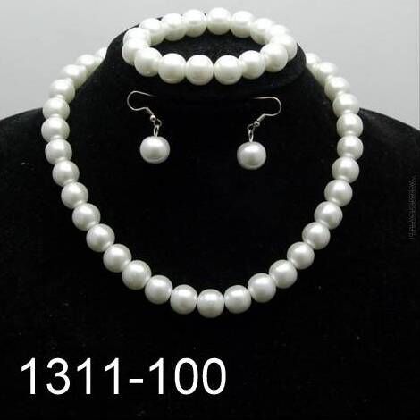 JEWELRY SET BEADS NECKLACE , BRACELET,EAR-RINGS 1311-101 Duplicate-1