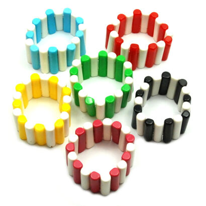 BRANSOLETKI PLASTIKOWE KOLOROWE (6 SZTUK)                                                                          0608-625