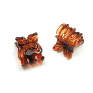 KRABIKI MAŁE BRĄZOWE MOTYLKI / SZCZĘKI DO WŁOSÓW  60 SZTUK                                                                (0716 SAM2) - 2