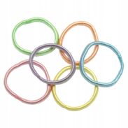 GUMKI DO WŁOSÓW CIENKIE KOLOROWE- PASTELOWE 60 SZTUK (0914 SA) - 2