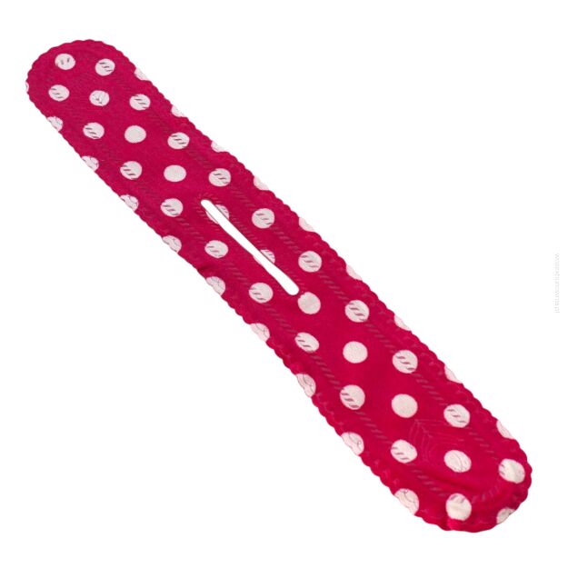 TWISTER DUŻY RÓŻOWY W BIAŁE KROPKI CIENKI                                 (5633 SA)