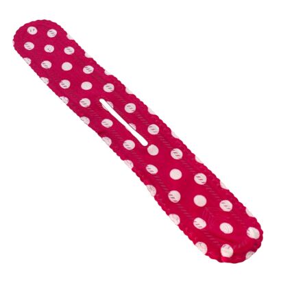 TWISTER DO WŁOSÓW DUŻY RÓŻOWY W BIAŁE KROPKI CIENKI (5633 SA)