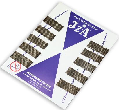 WSUWKI DOWŁOSÓW IZA PROSTA BRĄZOWA 4 CM 100 SZTUK                                     (014/100)