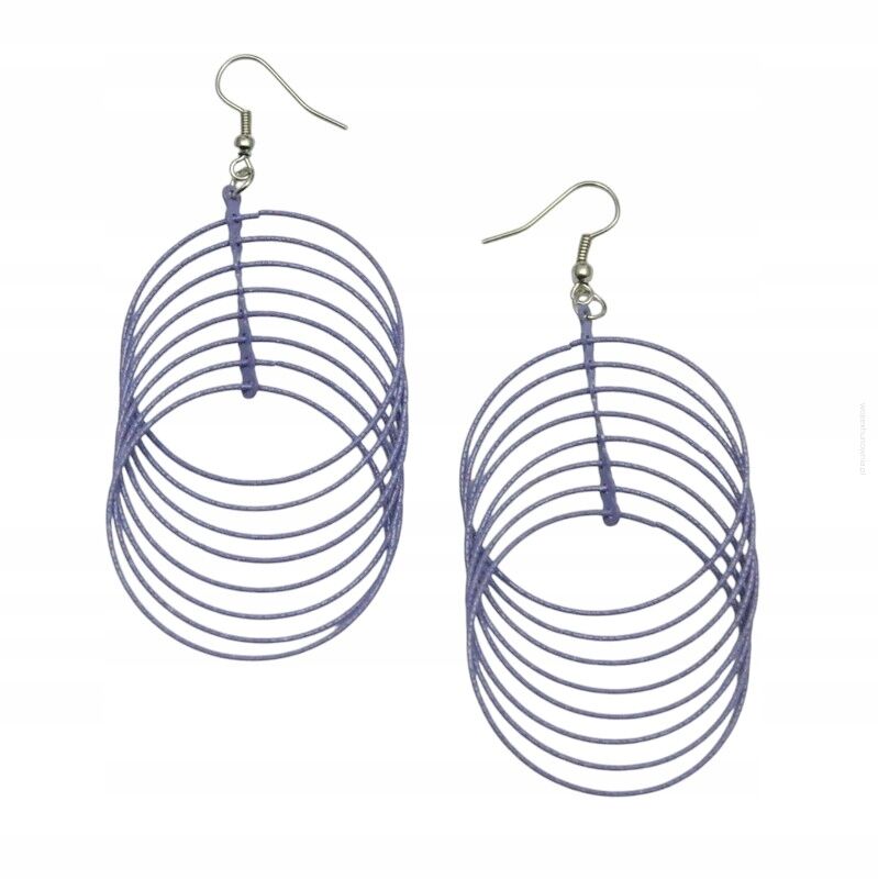 KOLCZYKI METALOWE WISZĄCE 