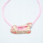 NASZYJNIK / WISIOR NA RZEMYKU Z ODDOBNĄ ZAWIESZKĄ                                                    (0612-1044 SAHG) - 2