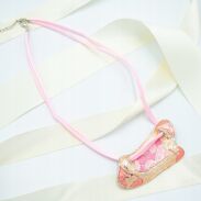 NASZYJNIK / WISIOR NA RZEMYKU Z ODDOBNĄ ZAWIESZKĄ                                                    (0612-1044 SAHG) - 3