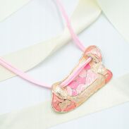 NASZYJNIK / WISIOR NA RZEMYKU Z ODDOBNĄ ZAWIESZKĄ                                                    (0612-1044 SAHG) - 4