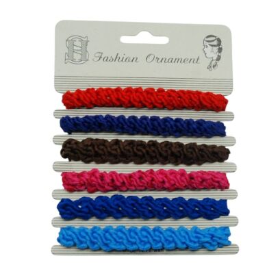 GUMKI DO WŁOSÓW GRUBE KOLOROWE Z BLASZKĄ 6 SZTUK (0884 SA)