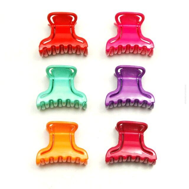 SZCZĘKI DO WŁOSÓW KOLOROWE 12 SZTUK                                                                              (0905 SA)