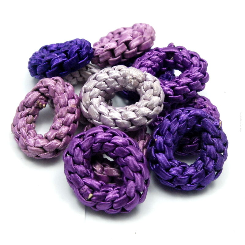 GUMKI DO WŁOSÓW OPONKI MIX FIOLETOWY 10 SZTUK (GUOP-3 SAH)