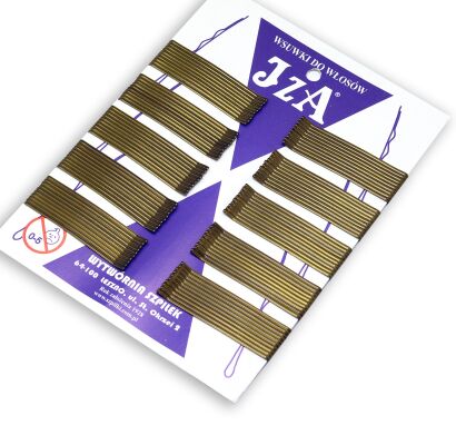 WSUWKI DO WŁOSÓW IZA BRĄZOWE PROSTE 6 CM 100 SZTUK                                                                          (016/100)