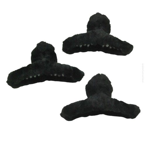 SZCZĘKI / KLAMRY DO WŁOSÓW CZARNE OZDOBNE 3 SZTUKI                                                                         0365-539