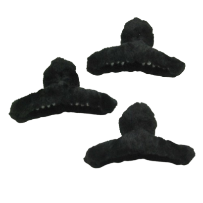 SZCZĘKI / KLAMRY DO WŁOSÓW CZARNE OZDOBNE 3 SZTUKI                                                                         0365-539