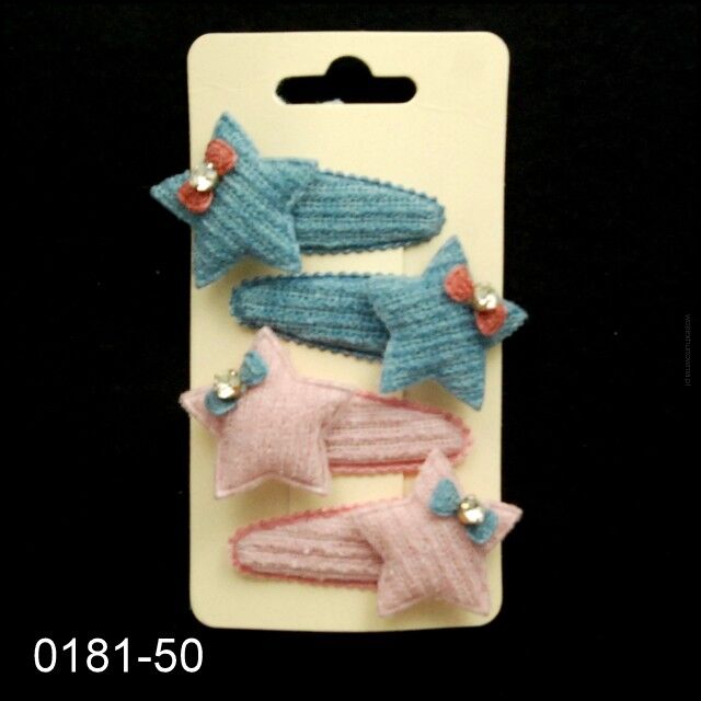 PYKI /SPINKI DO WŁOSÓW DZIECIĘCE Z OZDOBAMI 4 SZTUKI (0181-50)