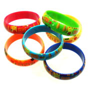 BRANSOLETKI PLASTIKOWE KOLOROWE (6 SZTUK)                                                                          0608-547 - 2