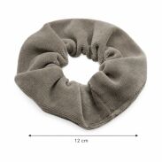 GUMKA DO WŁOSÓW WELUR  SCRUNCHIE POPIEL- BEŻ PRODUKT POLSKI (0103-BP SAH) - 3