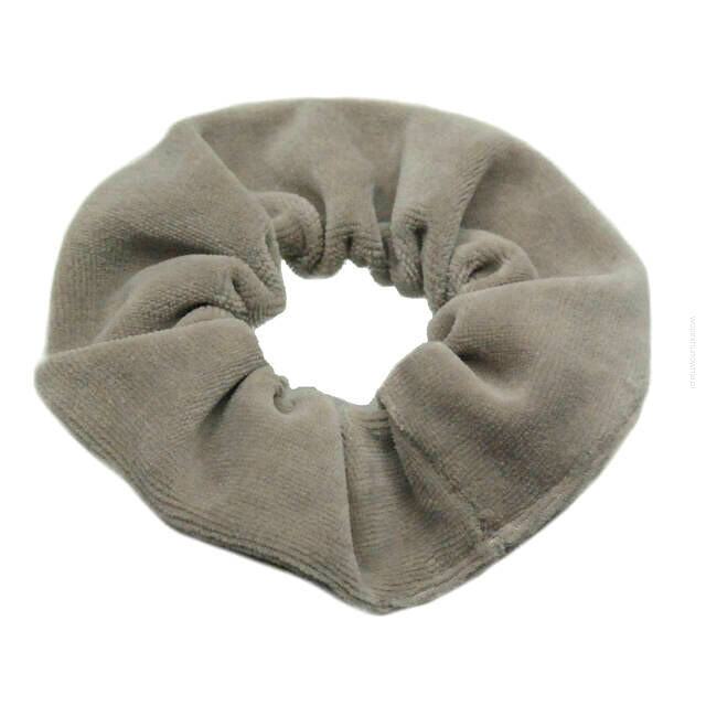 GUMKA DO WŁOSÓW WELUR  SCRUNCHIE POPIEL- BEŻ PRODUKT POLSKI (0103-BP SAH)
