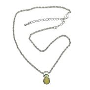 NASZYJNIK / WISIOREK NA ŁAŃCUSZKU Z ZAWIESZKĄ Z CYRKONIAMI                                           0611-1319 A/S - 2