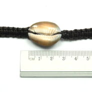 BRANSOLETKA ROZPINANA NA SZNURECZKU Z MUSZELKĄ                                           (6629 SAM) - 3