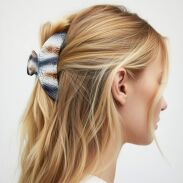 SZCZĘKI / KLAMRY DO WŁOSÓW A'LA SKÓRA WĘŻA 2 SZTUKI                                                                                  (0130-34 SAM) - 3