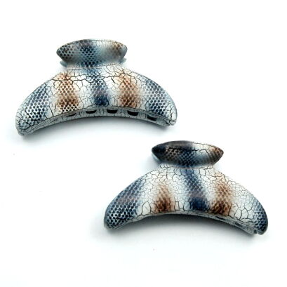 SZCZĘKI / KLAMRY DO WŁOSÓW A'LA SKÓRA WĘŻA 2 SZTUKI                                                                                  (0130-34 SAM)