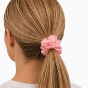 GUMKA DO WŁOSÓW Z FALBANKĄ / SCRUNCHIES  RÓŻOWA (5281-4 SAM F) - 3