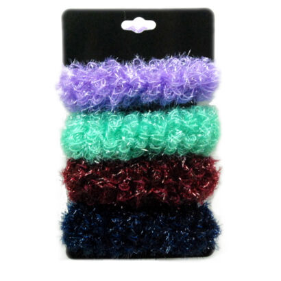 GUMKI DO WŁOSÓW GRUBE FROTKI BŁYSZCZĄCE MIX KOLOR (4 SZTUKI) 0014-29