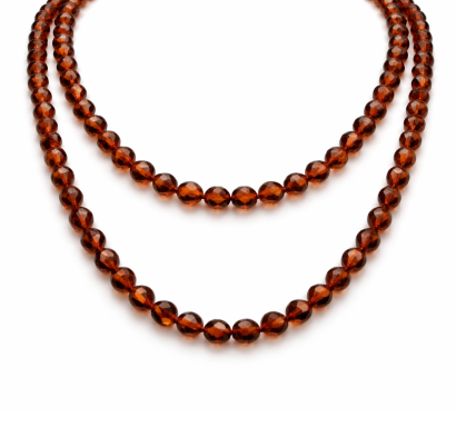 KORALE "SZKIEŁKA" DŁUGIE "JABLONEX" BURSZTYNOWE 0606-54