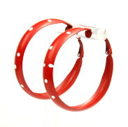 KOLCZYKI KOŁA CZERWONE W BIAŁE KROPKI                                                                                 0665-552 - 2